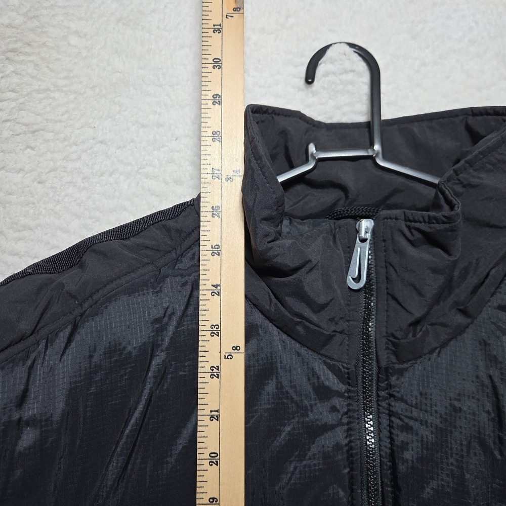 Vintage 90s Nike Puffer Jacket Black Embroidered Logo Mens Size Large Spell Out - Picture 4 of 9